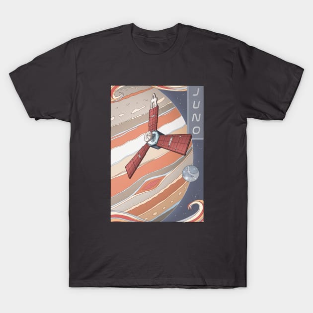 Juno Space Probe | Jupiter Spacecraft Illustration T-Shirt by stacreek